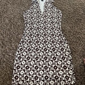 SHEIN Slinky 70's Brown Patterned dress